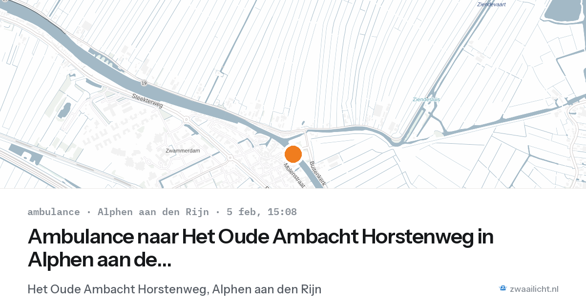 Ambulance naar Het Oude Ambacht Horstenweg in Alphen aan den Rijn — 5 feb 2026