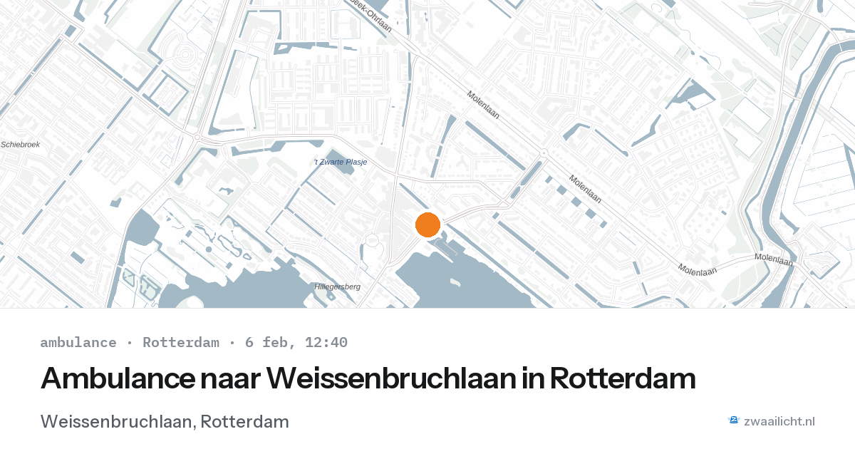 Ambulance naar Weissenbruchlaan in Rotterdam — 6 feb 2026