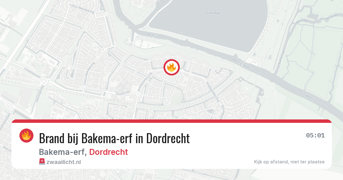 Brand bij Bakema-erf in Dordrecht — 17 apr 2026