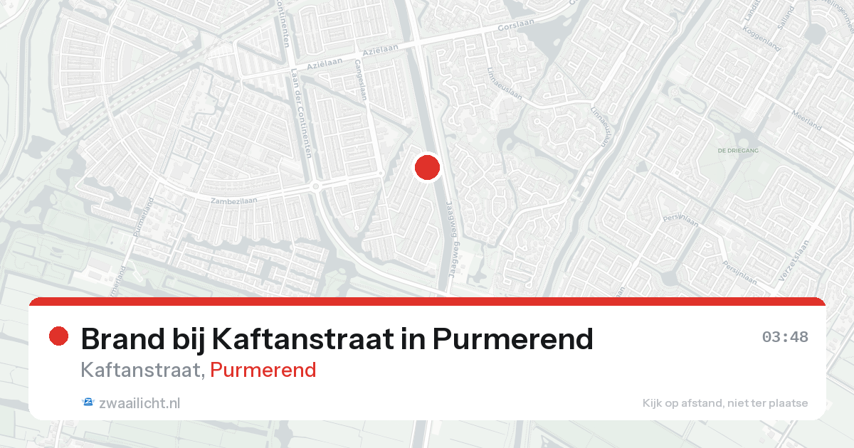 Brand bij Kaftanstraat in Purmerend — 6 mei 2026