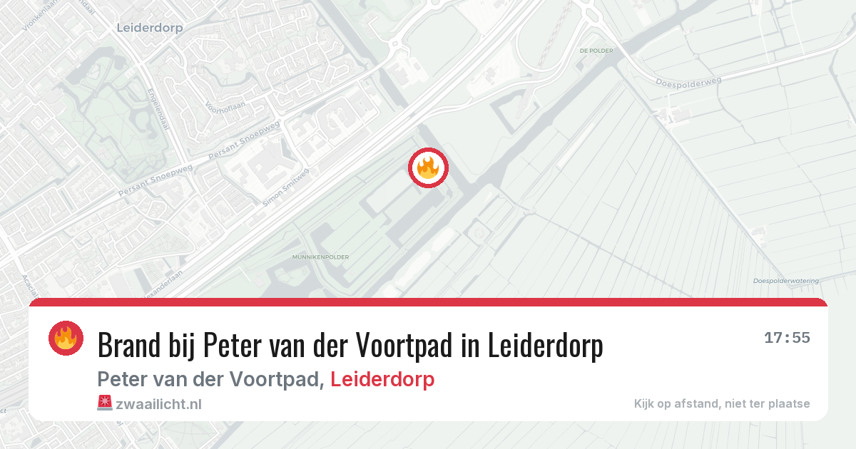 Brand bij Peter van der Voortpad in Leiderdorp — 3 aug 2026