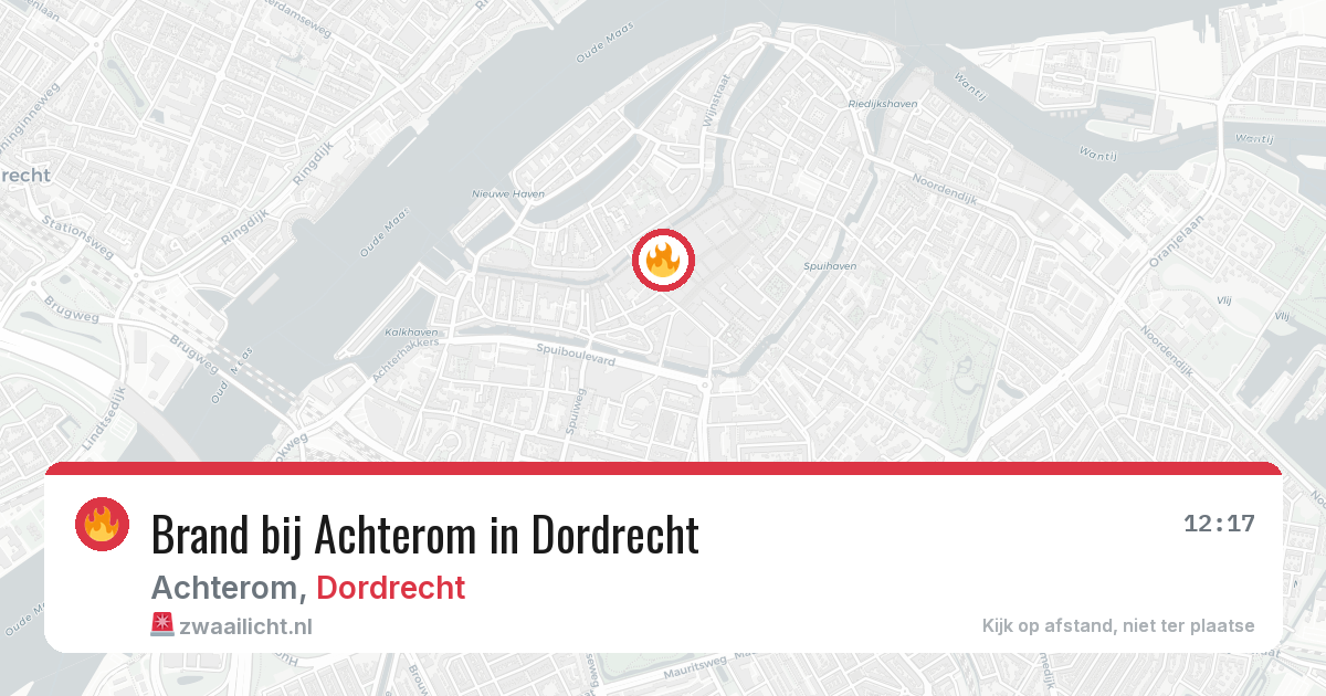 Brand bij Achterom in Dordrecht — 25 jun 2026