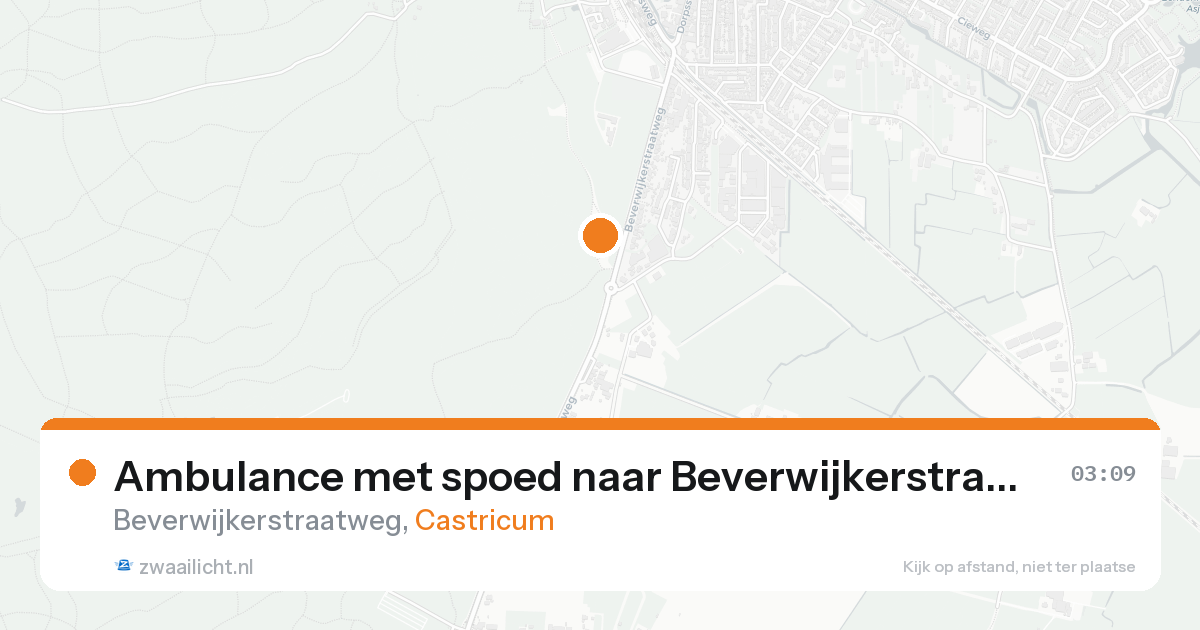 Ambulance met spoed naar Beverwijkerstraatweg in Castricum — 16 aug 2026