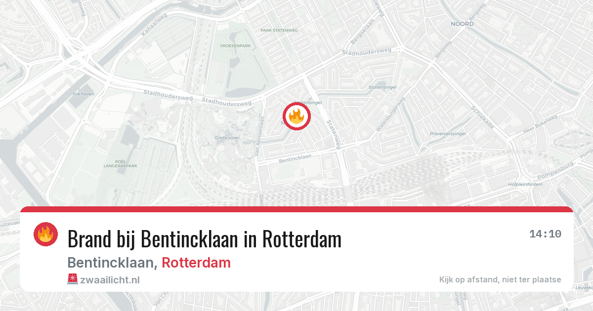 Brand bij Bentincklaan in Rotterdam — 20 mrt 2026