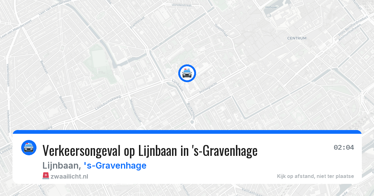 Verkeersongeval op Lijnbaan in 's-Gravenhage — 30 jul 2026