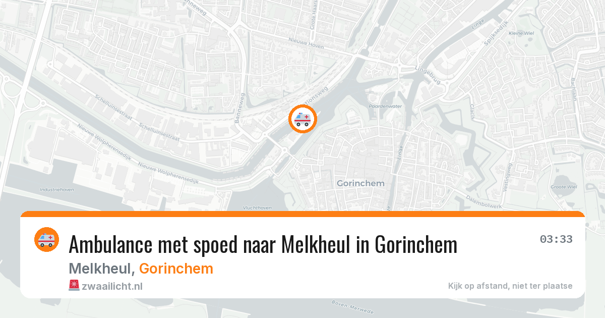 Ambulance met spoed naar Melkheul in Gorinchem — 20 apr 2026