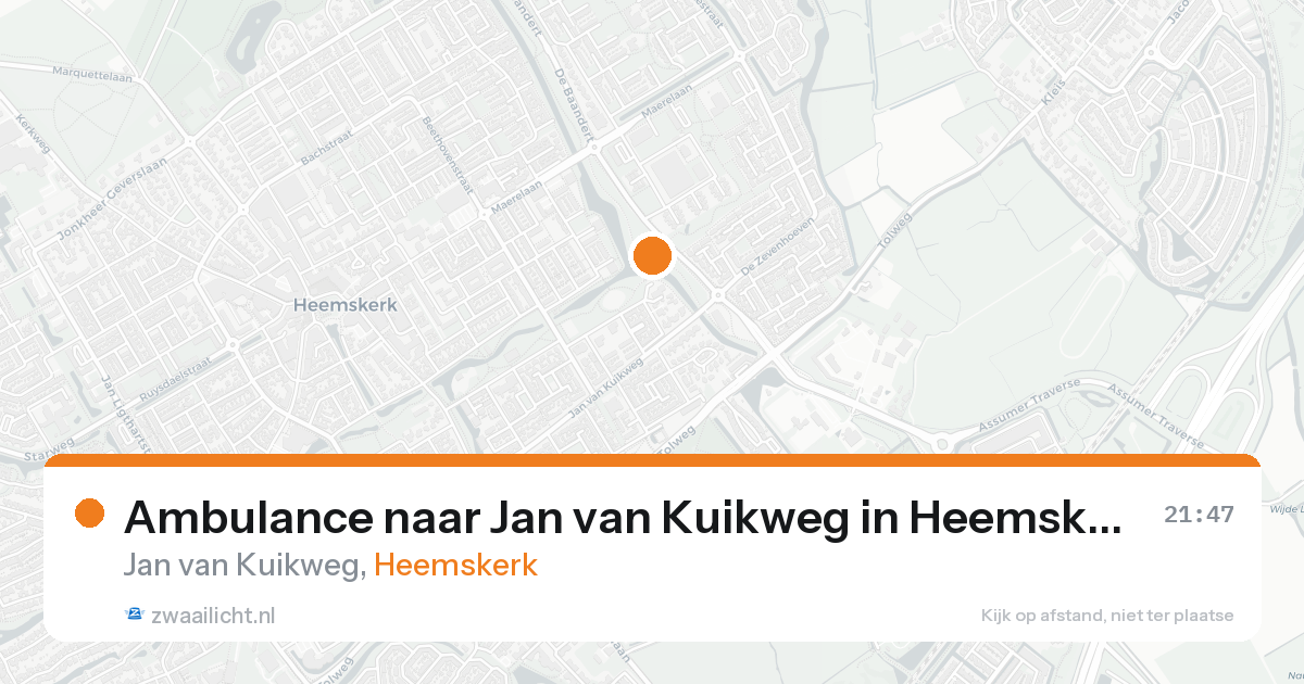Ambulance naar Jan van Kuikweg in Heemskerk — 7 feb 2026