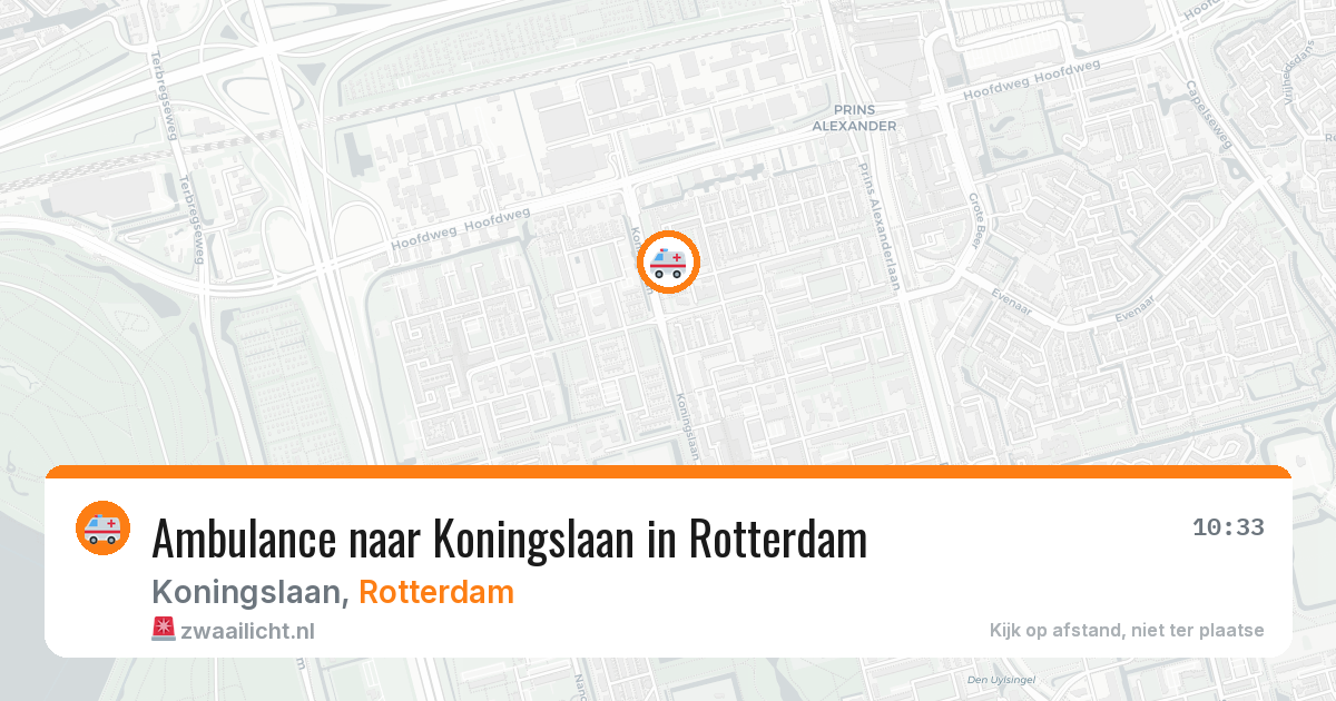 Ambulance naar Koningslaan in Rotterdam — 14 aug 2026