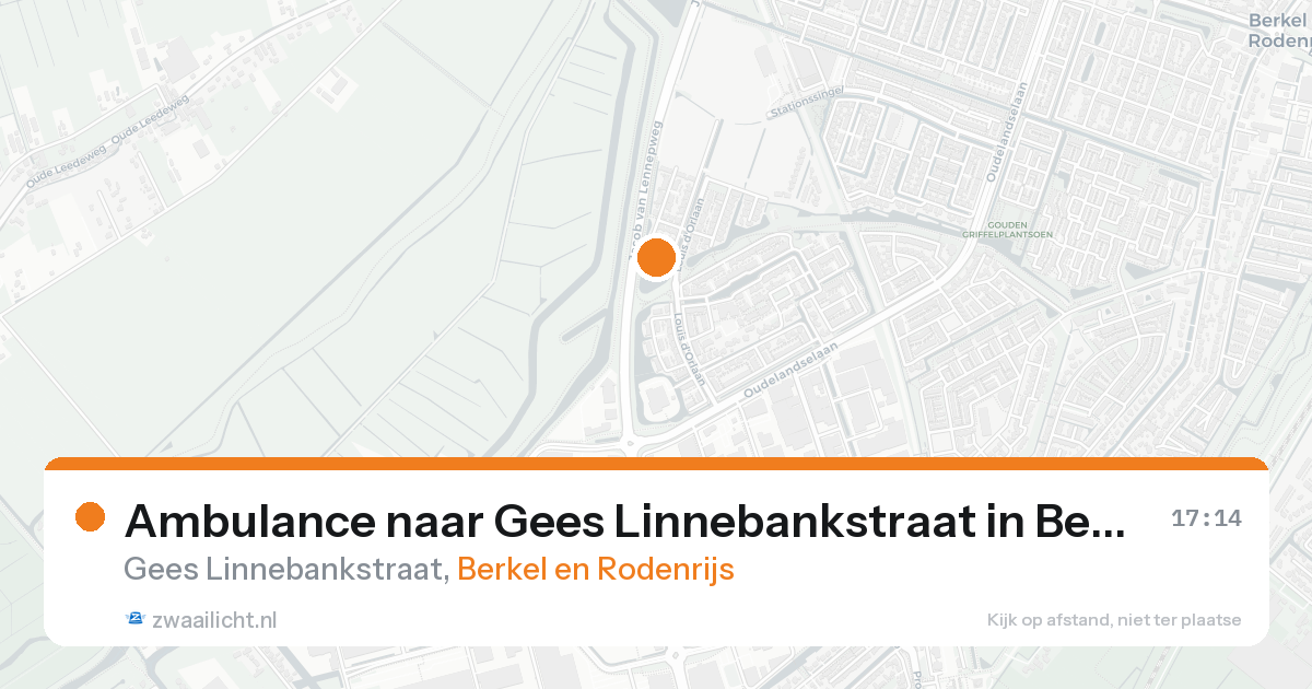 Ambulance naar Gees Linnebankstraat in Berkel en Rodenrijs — 24 aug 2026