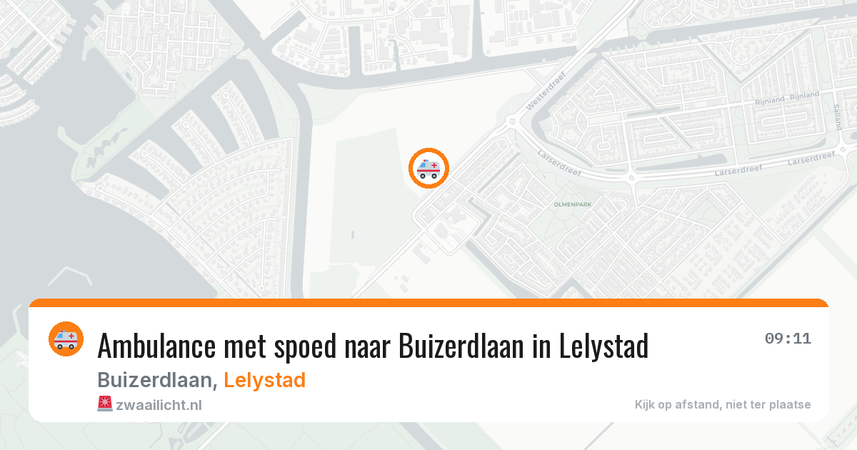 Ambulance met spoed naar Buizerdlaan in Lelystad — 8 mei 2026