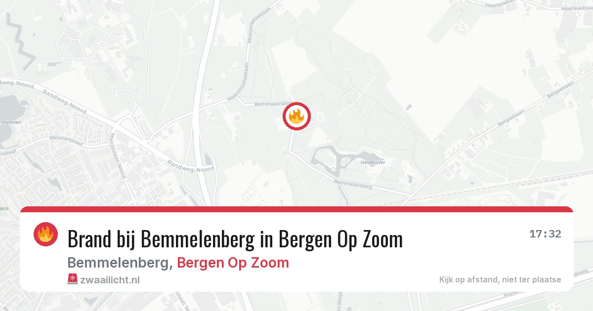 Brand bij Bemmelenberg in Bergen Op Zoom — 25 mei 2026