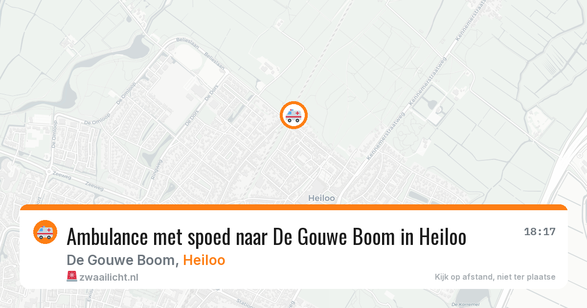 Ambulance met spoed naar De Gouwe Boom in Heiloo — 3 jun 2026