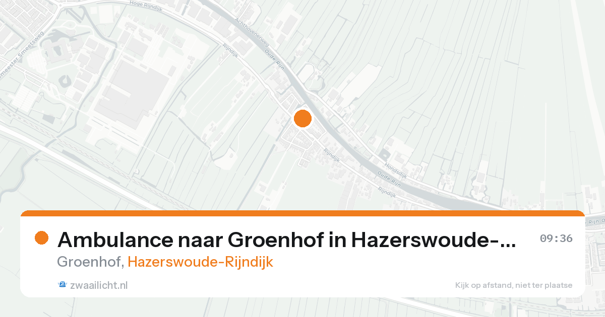 Ambulance naar Groenhof in Hazerswoude-Rijndijk — 16 aug 2026