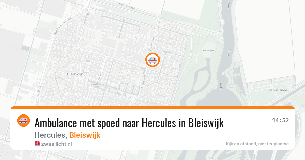 Ambulance met spoed naar Hercules in Bleiswijk — 20 jun 2026