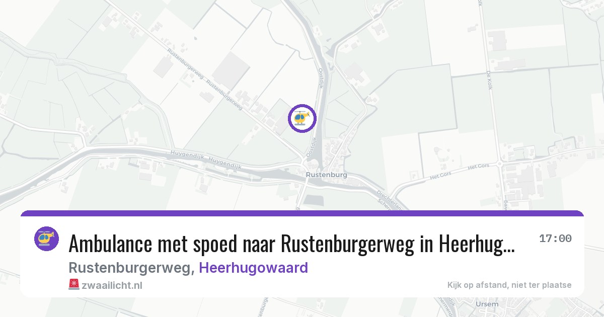 Ambulance met spoed naar Rustenburgerweg in Heerhugowaard — 19 mei 2026