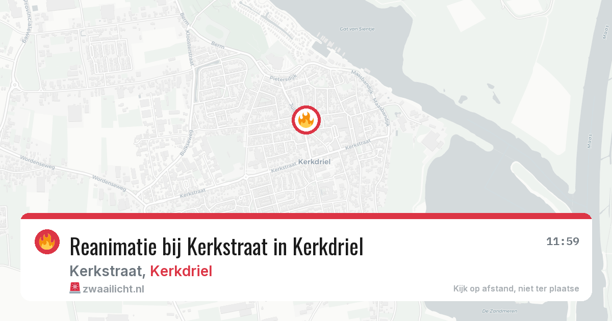 Reanimatie bij Kerkstraat in Kerkdriel — 27 mrt 2026