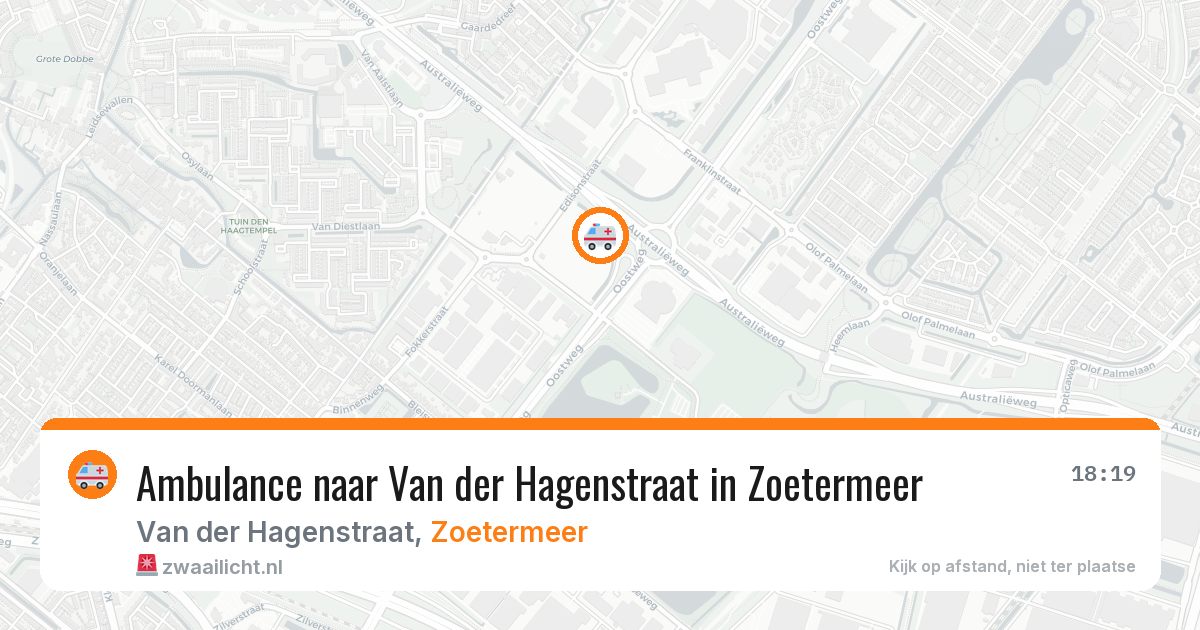Ambulance naar Van der Hagenstraat in Zoetermeer — 2 aug 2026