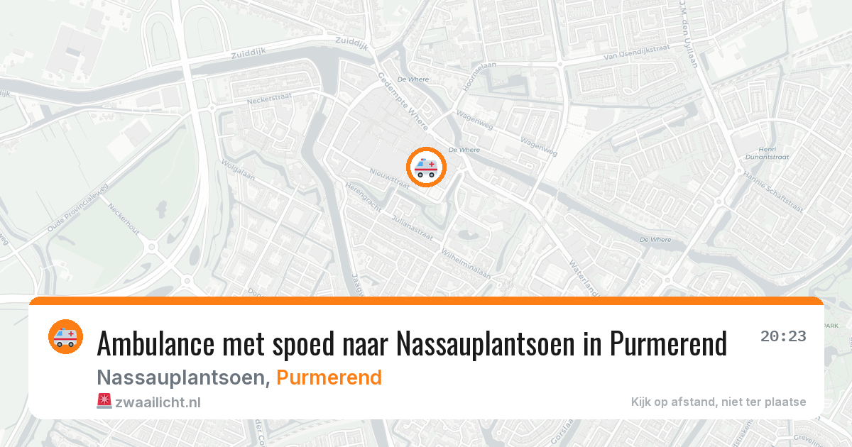 Ambulance met spoed naar Nassauplantsoen in Purmerend — 14 aug 2026