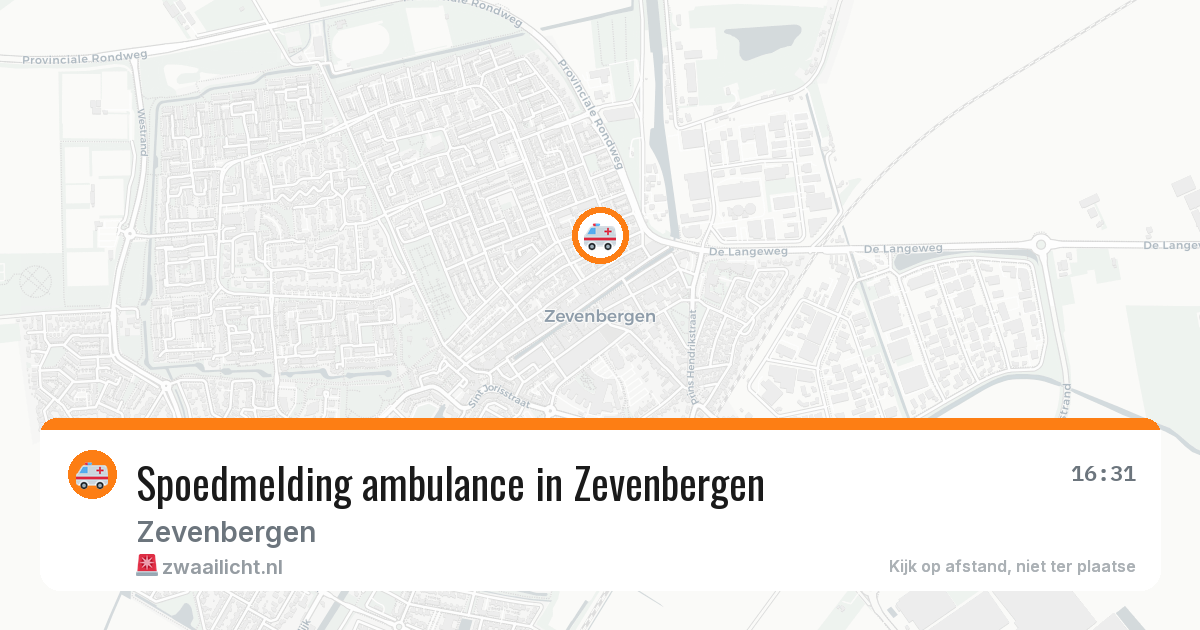 Spoedmelding ambulance in Zevenbergen — 12 mei 2026