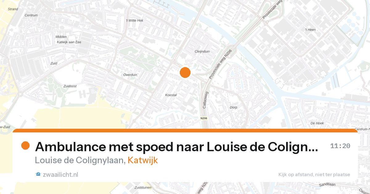 Ambulance met spoed naar Louise de Colignylaan in Katwijk — 28 apr 2026