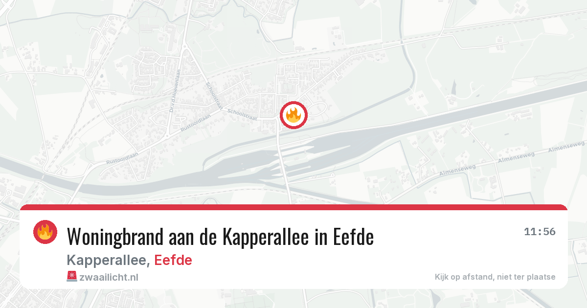 Woningbrand aan de Kapperallee in Eefde — 5 jun 2026