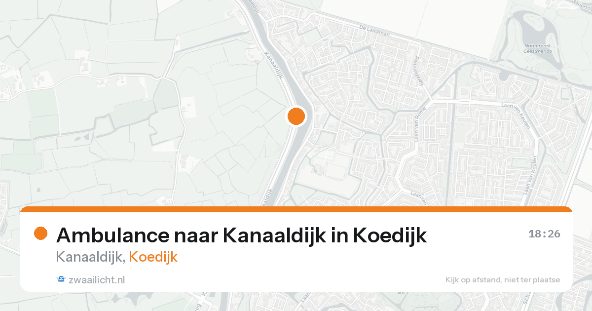 Ambulance naar Kanaaldijk in Koedijk — 15 aug 2026
