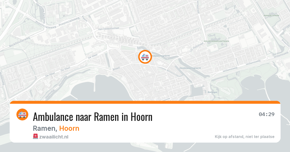 Ambulance naar Ramen in Hoorn — 21 apr 2026