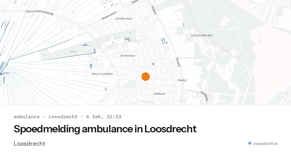 Spoedmelding ambulance in Loosdrecht — 6 feb 2026