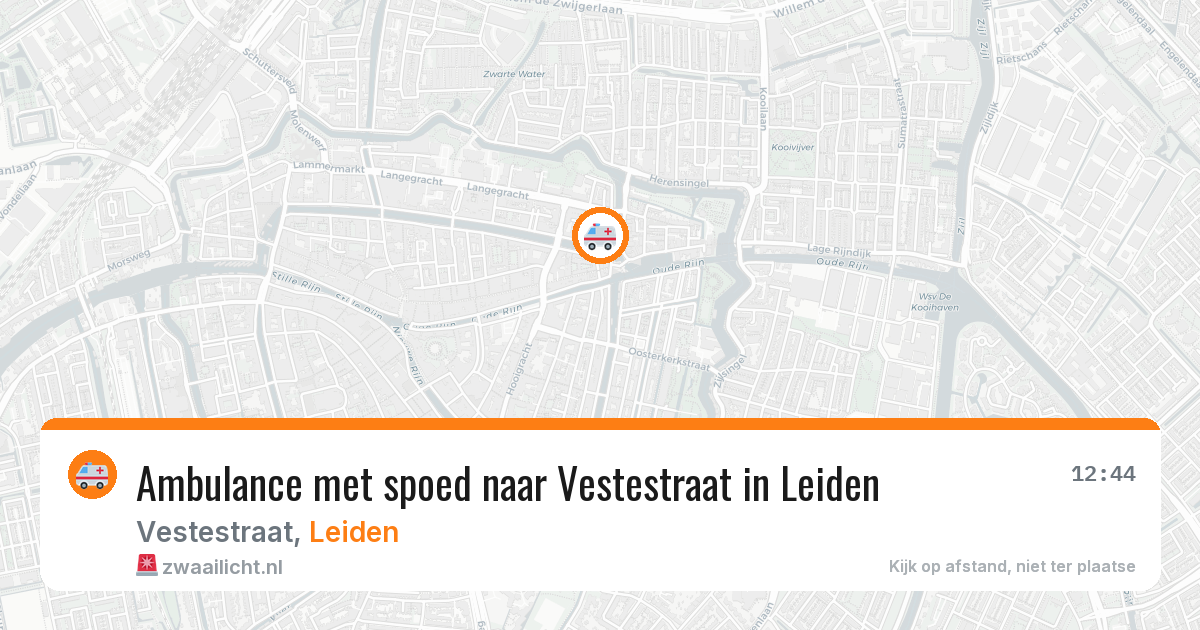 Ambulance met spoed naar Vestestraat in Leiden — 21 jul 2026