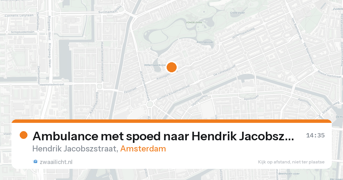 Ambulance met spoed naar Hendrik Jacobszstraat in Amsterdam — 22 aug 2026