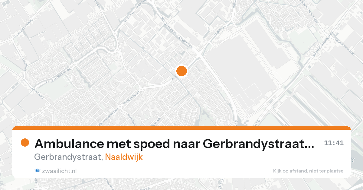 Ambulance met spoed naar Gerbrandystraat in Naaldwijk — 23 aug 2026
