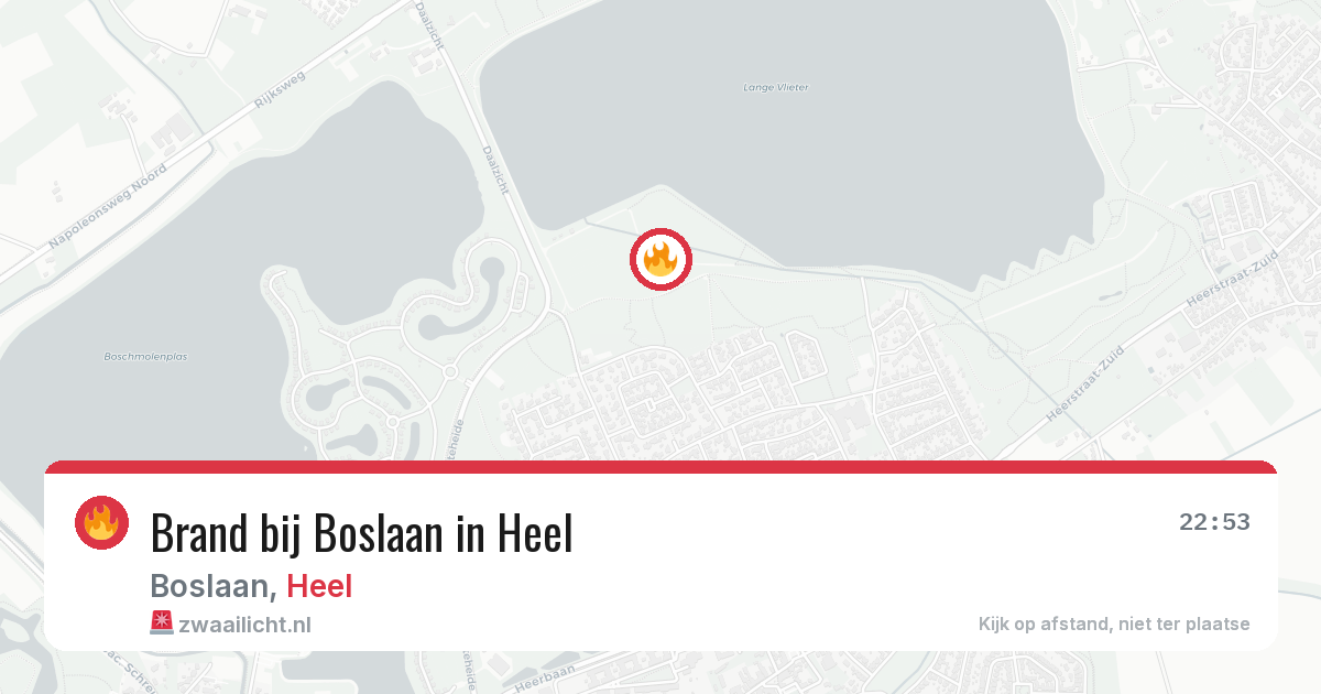 Brand bij Boslaan in Heel — 26 jul 2026