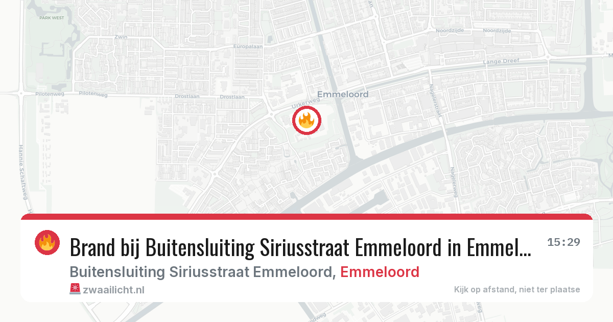 Brand bij Buitensluiting Siriusstraat Emmeloord in Emmeloord — 27 mei 2026