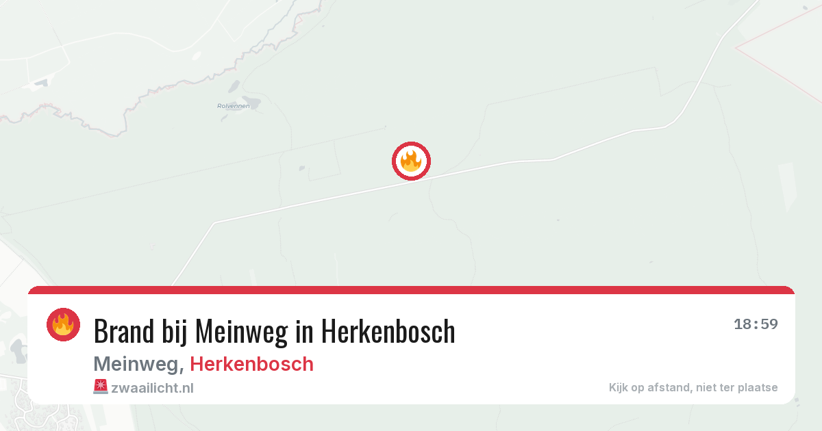 Brand bij Meinweg in Herkenbosch — 11 jun 2026