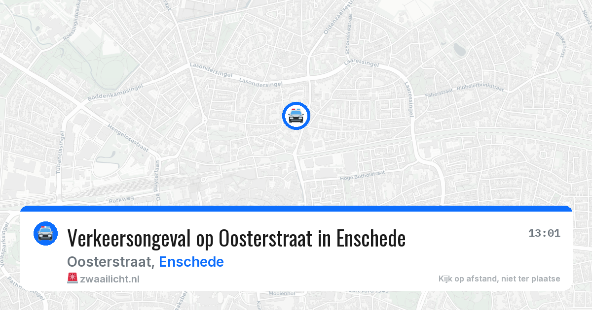 Verkeersongeval op Oosterstraat in Enschede — 5 jun 2026