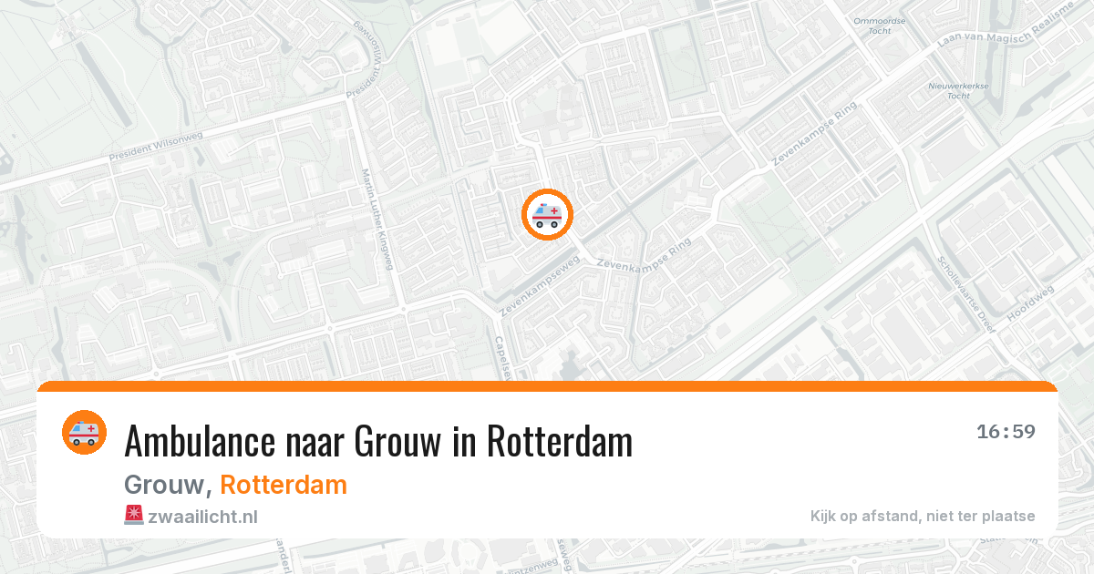 Ambulance naar Grouw in Rotterdam — 17 mrt 2026