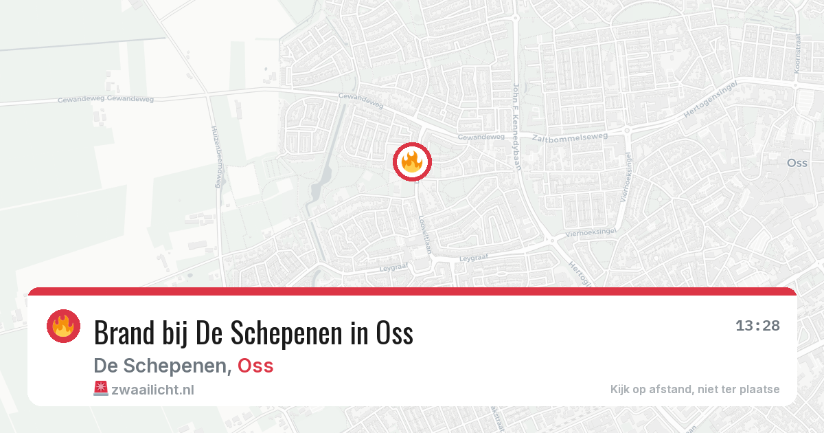 Brand bij De Schepenen in Oss — 7 aug 2026