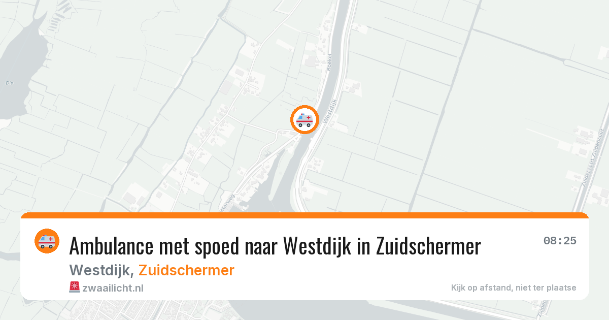 Ambulance met spoed naar Westdijk in Zuidschermer — 3 aug 2026