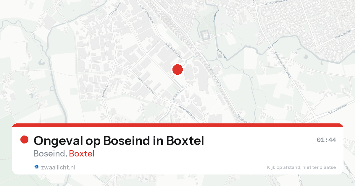 Ongeval op Boseind in Boxtel — 21 aug 2026