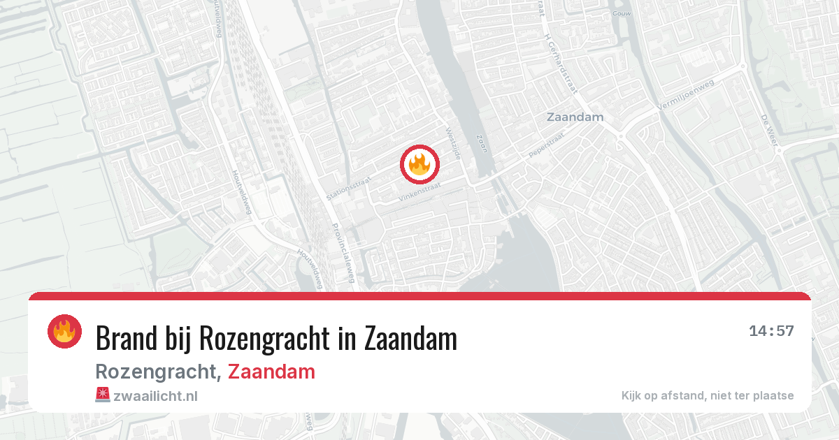 Brand bij Rozengracht in Zaandam — 8 jun 2026