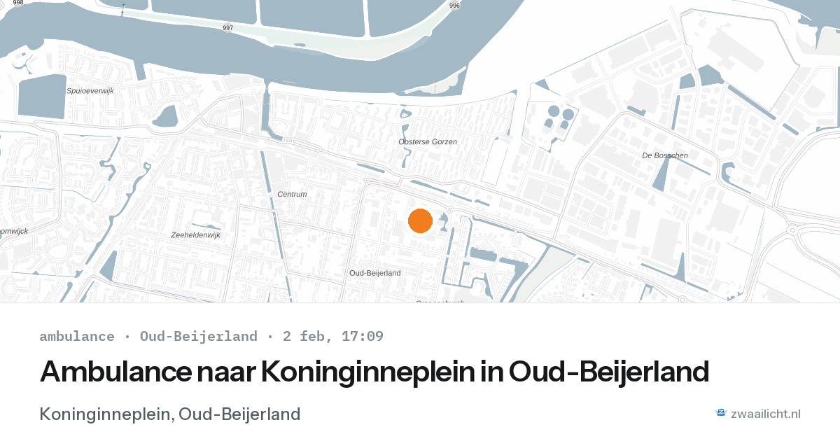 Ambulance naar Koninginneplein in Oud-Beijerland — 2 feb 2026