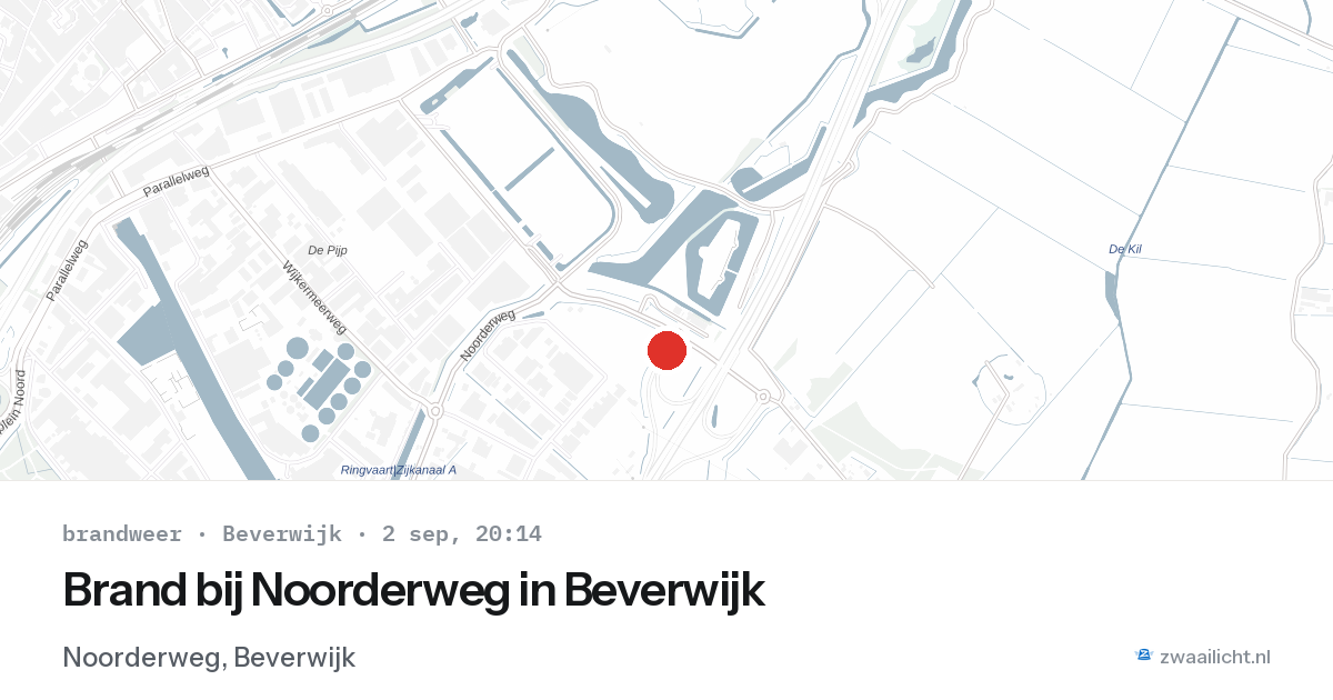 Brand bij Noorderweg in Beverwijk — 2 sep 2026