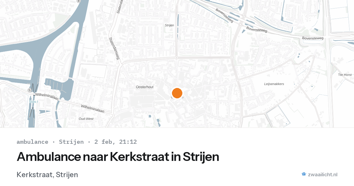 Ambulance naar Kerkstraat in Strijen — 2 feb 2026