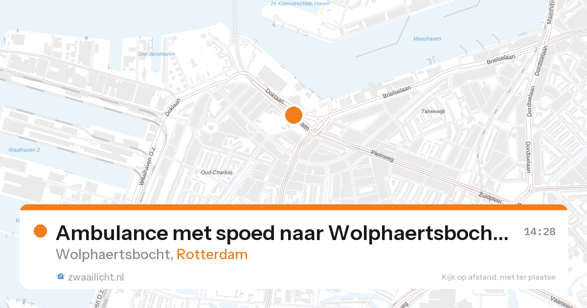 Ambulance met spoed naar Wolphaertsbocht in Rotterdam — 28 aug 2026