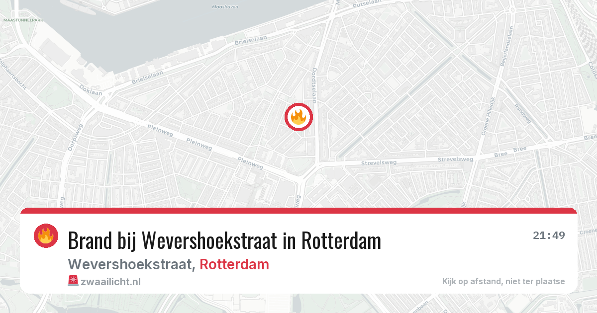 Brand bij Wevershoekstraat in Rotterdam — 14 jun 2026