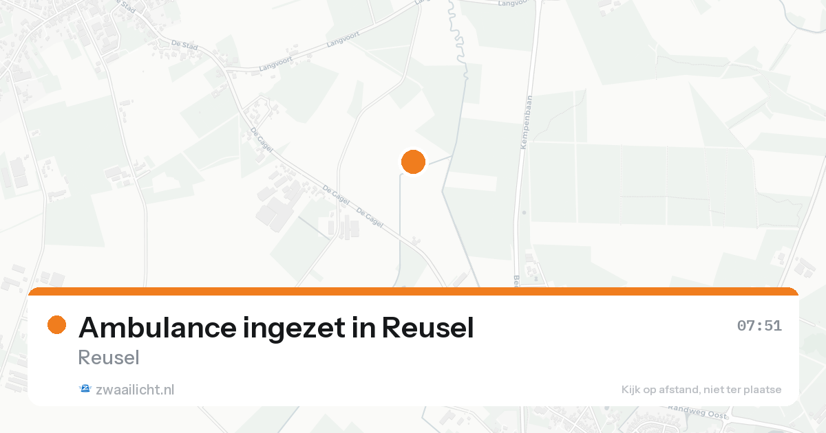 Ambulance ingezet in Reusel — 15 aug 2026