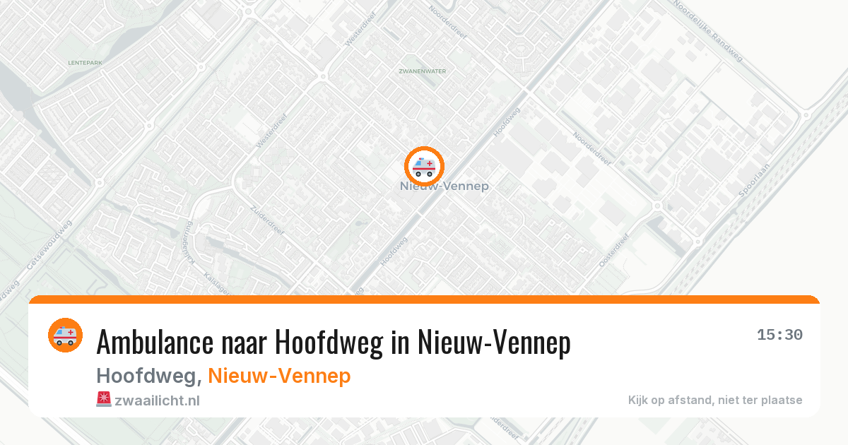 Ambulance naar Hoofdweg in Nieuw-Vennep — 4 mei 2026