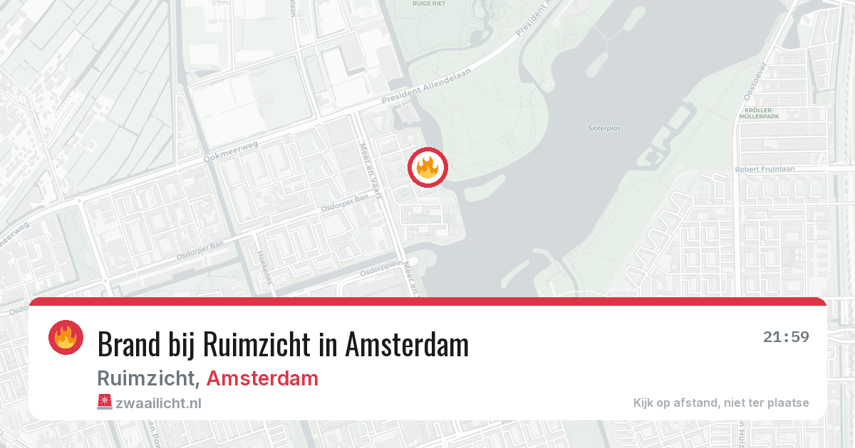 Brand bij Ruimzicht in Amsterdam — 25 jun 2026