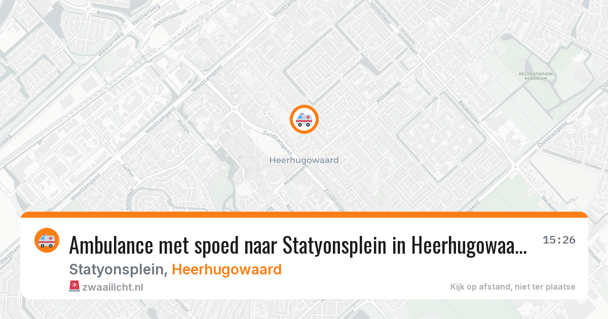 Ambulance met spoed naar Statyonsplein in Heerhugowaard — 1 jul 2026