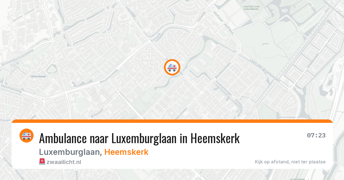 Ambulance naar Luxemburglaan in Heemskerk — 4 jul 2026